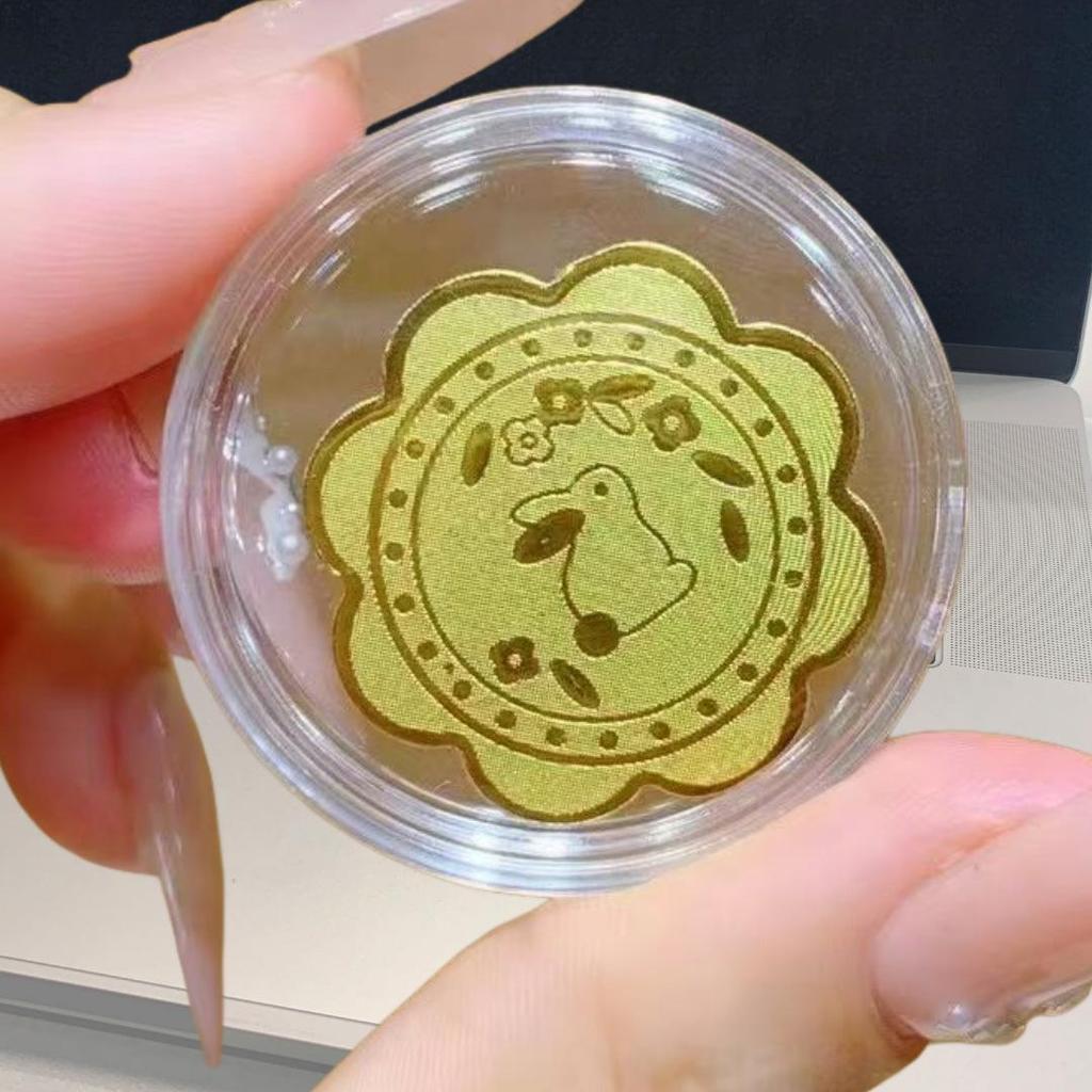 New Foot Gold 999 Mobile Sticker: 2mg Gold for Wealth, Happiness, Peace & Joy