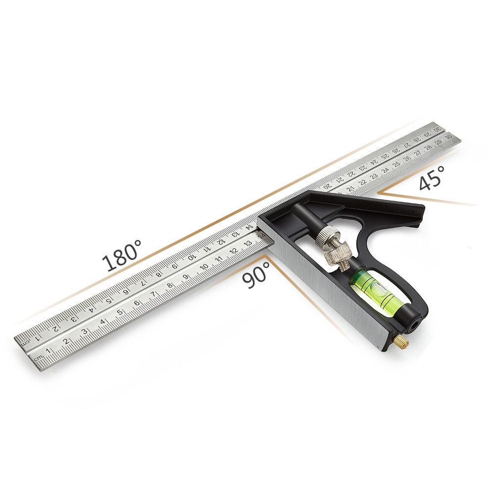 

Многофункциональный подвижный квадратный угольник штангенциркуль из нержавеющей стали 90° прямой угол плотницкий измерительный инструмент для измерения глубины