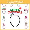 Festive Christmas Tree Headband With Glowing Antlers For Kids
