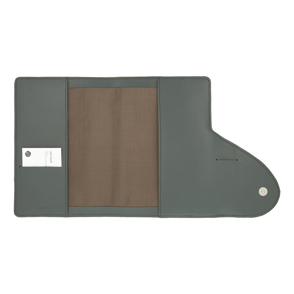 Delfonics Leather Flap Diary Cover, B6 (Dark Gray)