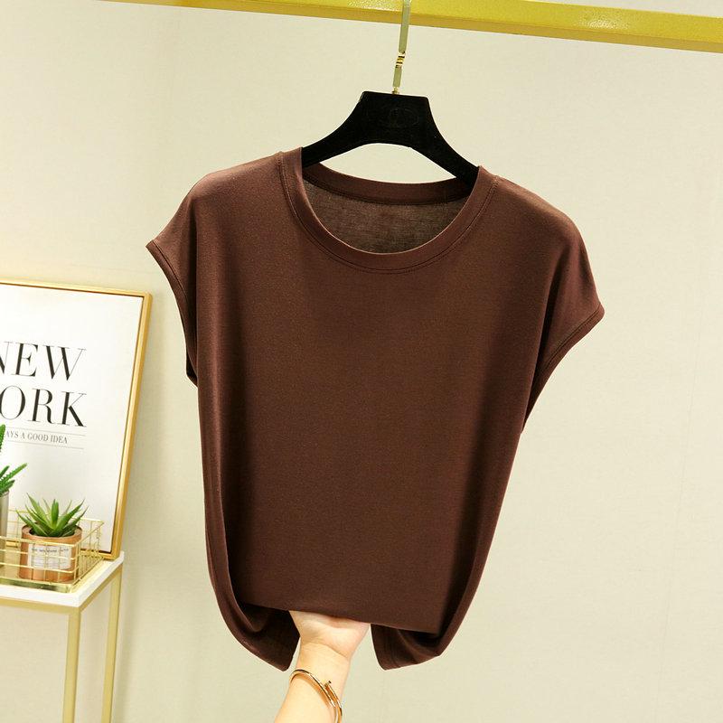 Modal Short Sleeve Slimming Undershirt – Summer 2023 Fashionable Plus Size Half Sleeve Top