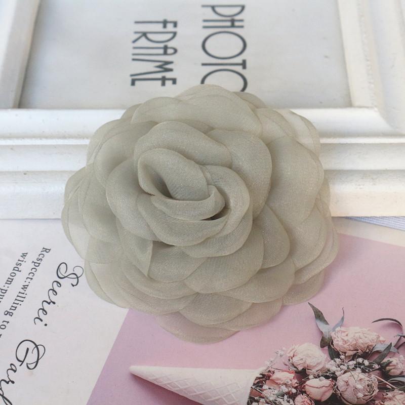 10 SZT 8CM 3D Organza Szyfon Gaza Opalana Krawędź Tkanina Sztuczny Kwiat Róży Suknia Ślubna Dekoracja Szyi DIY Szycie Aplikacja