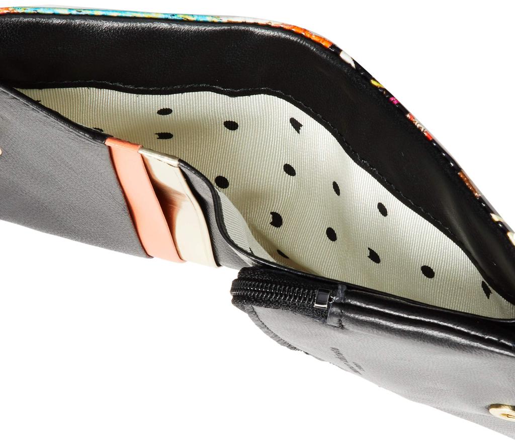 Tsumori Chisato Women's Happy Stuff Mini Folding Wallet, Black