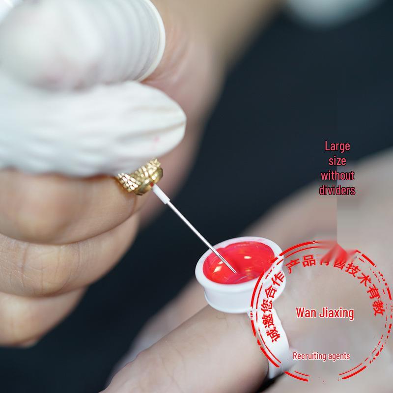 Microblading & Tattoo Pigment Ring Cups for False Eyelashes Makeup - 100 Pieces