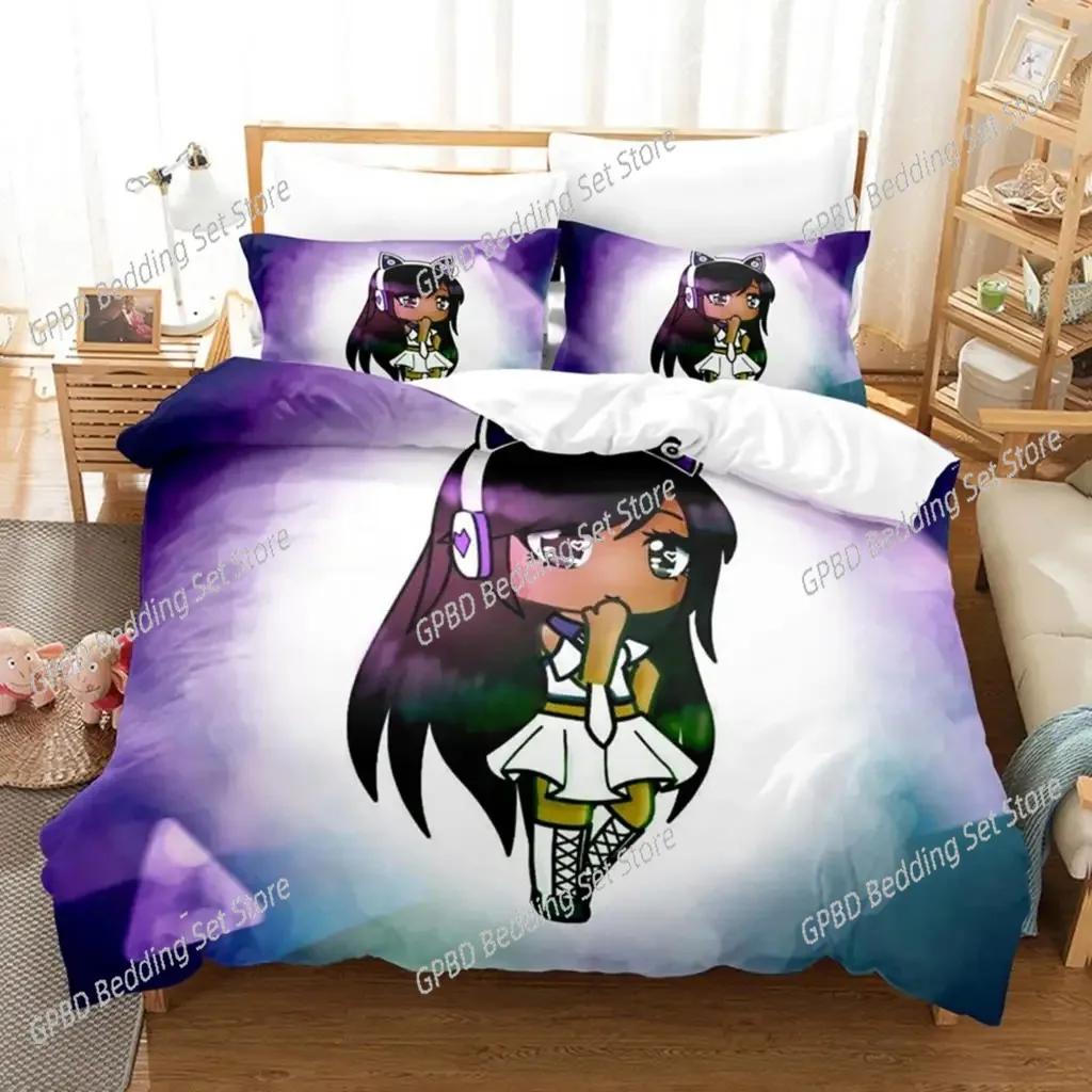 3D Print Anime Kawaii The Gacha Girl Bedding Set Bedroom Soft Modern Bedspreads Comefortable Duvet Cover Quilt Cover Pillowcase