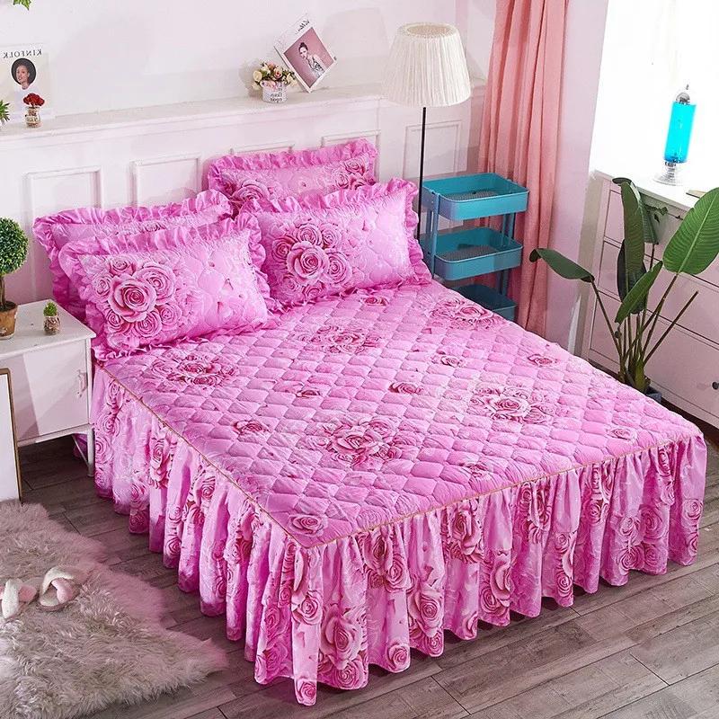 

3 шт./компл., утолщенный наматрасник, защита для кожи, прочный простынь, покрывало на кровать, латексный коврик, чехол, хотелось бы, 2 шт., наволочки 3PCS 150x200cm