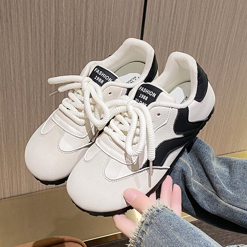 Dexun shoes women's 2025 new summer flat-bottomed versatile puff shoes casual retro sports single shoes Forrest Gump shoes