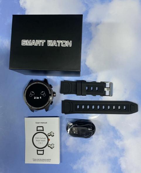 Waterproof Heart Rate Sleep Monitor BT Music Player BT Call Calories Wireless Earbuds LC19 Smart Watch With Earphone TWS Headset
