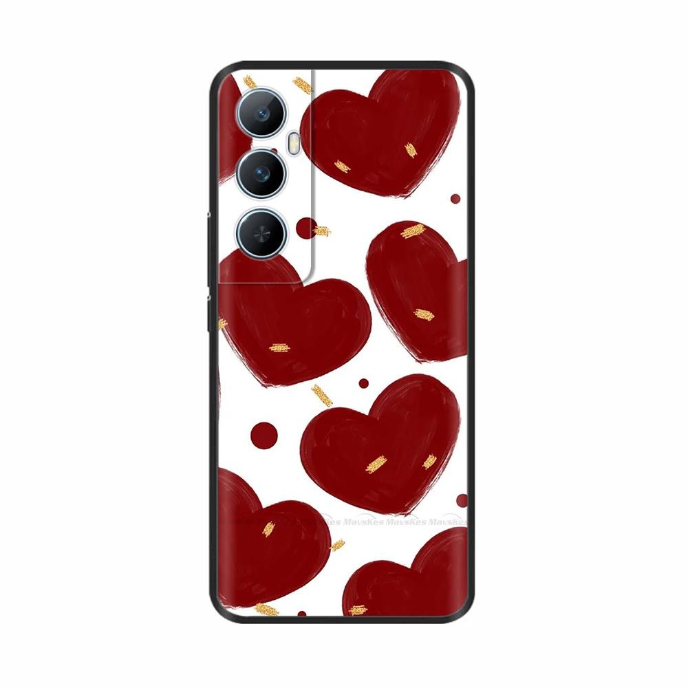 For Realme C65 4G C 65 RealmeC65 6.67" 2024 Silicone Phone Cover Lovely Flower Lightweight Cover for Oppo Realme C65 Cases Shell