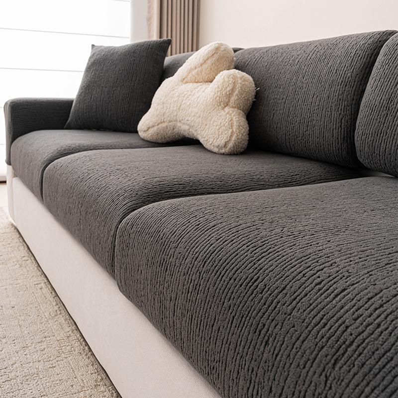 

2026 New Universal Full Coverage Sofa Cover Super Gripping Non Slip Couch Cover Secure Fit Abrasion Resistant Seat Protector PILLOWCASE темно-сірий