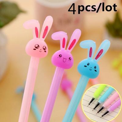 4/Set Rabbit Gel Pens Set Kawaii School Supplies Office Stationary Photo Album Kawaii Pens Color Rand