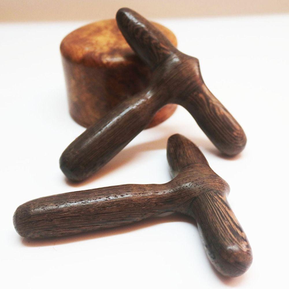 Sandalwood Cross Hammer Trigger Point Acupuncture Acupoint Stick Beauty Tools  Thin Face Chin