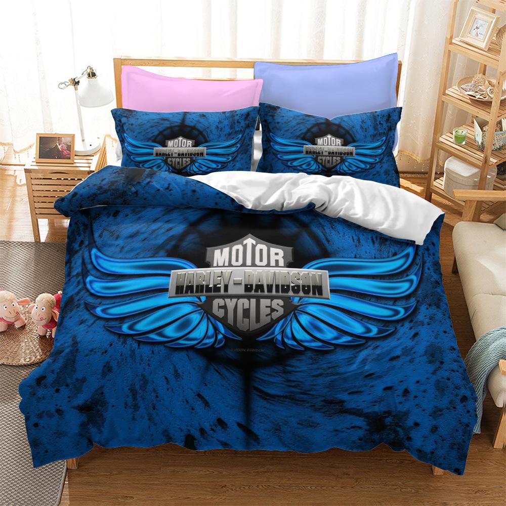 Eagle Motorcycle Series Bedding Three-piece Set