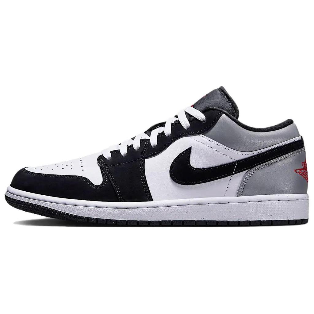 Air Jordan 1 Low SE Hvit Svart Matt Sølv Herre Sneakers Ild-Rød HF3148-106