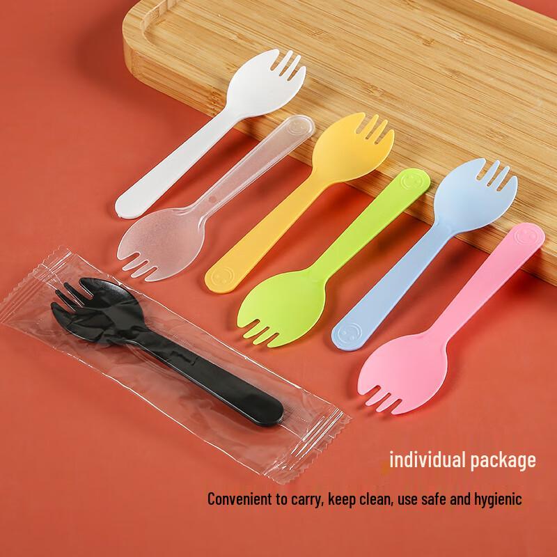 Disposable Black Plastic Forks & Spoons, 1000-count