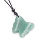 Amethyst, Rose Quartz, and Green Aventurine Butterfly Carved Pendant Accessories