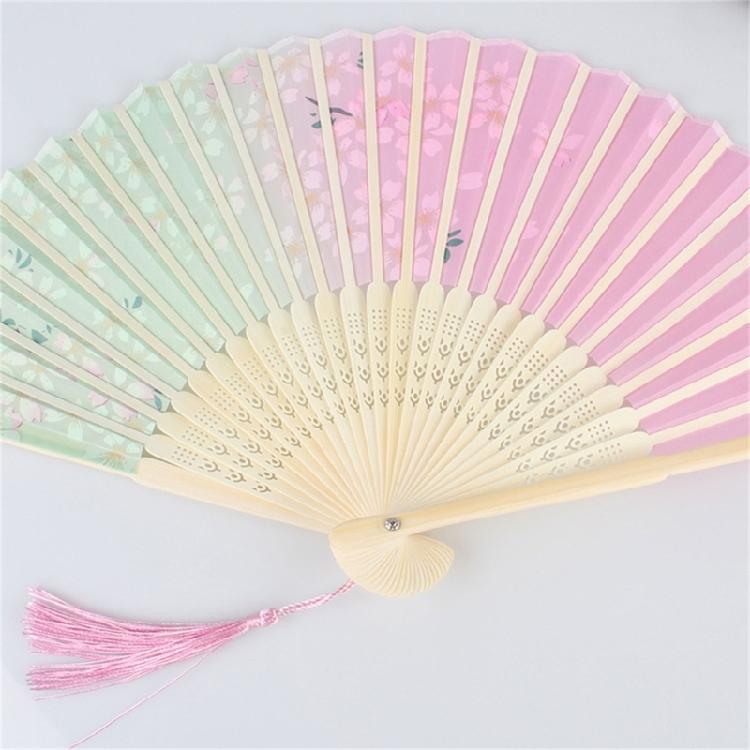 Vintage Folding Fan with Handle Multifunction Teenager Girl Props Gift