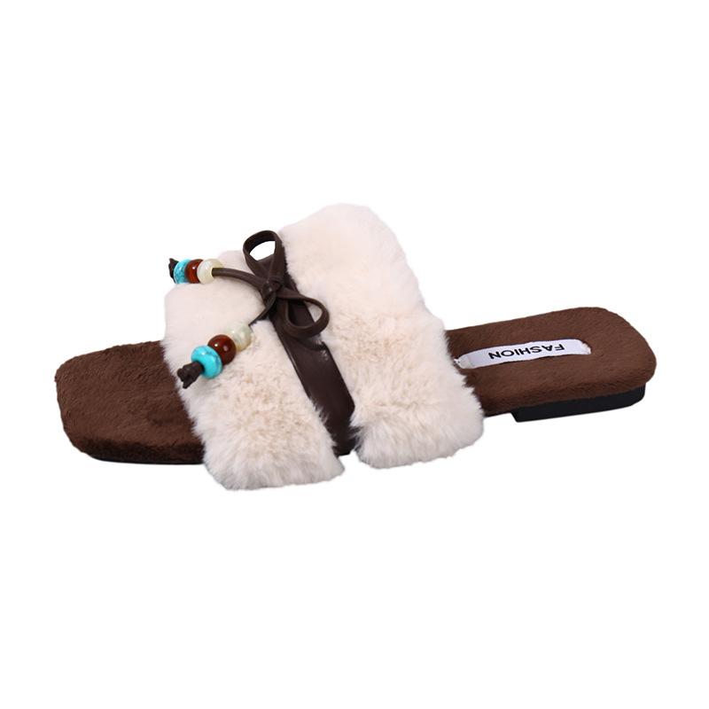 Thick-soled ultra-light-soled fluffy slippers women's shoes, new non-slip soft-soled foreign-style home cotton slippers in autumn and winter 2025