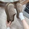Half a pack of slippers to wear outside 2025 spring new thick-soled Korean version single shoes half a tow Boken shoes women's bag head half slippers