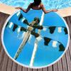 Dragonfly Round Beach Towel,Absorbent Quick Dry Sand Free Lightweight Travel Bath Towels,Round Throw Blanket for Swim Pool Gym