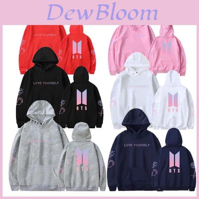 Mikina s potiskem BTS s fleecovou podšívkou pro mladistvé, pro volný čas