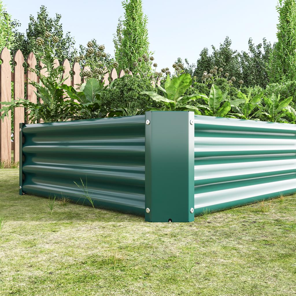 Raised Bed Metal Planter, Robust Sheet Steel, Rust Protection, Long Durability, Kit without Bottom, Ideal for Vegetables, Herbs & Flowers, Anthracite