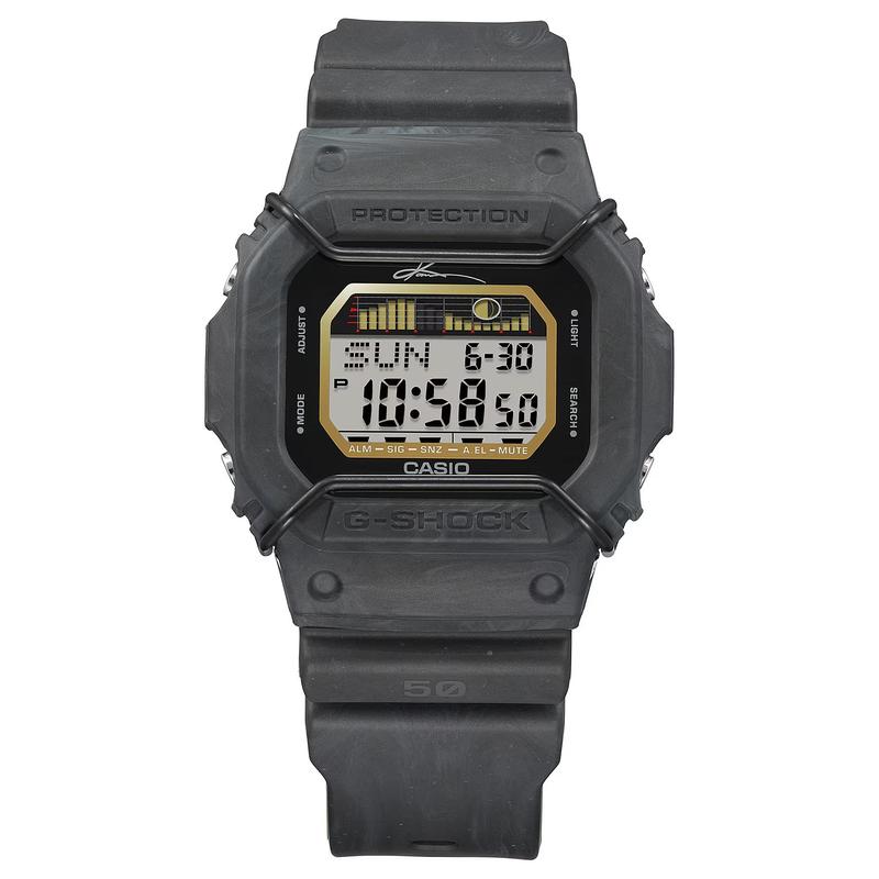 

CASIO 5600 series 200m waterproof depth Quartz resin strap men s watch gray dial GLX-5600KB-1JR серый