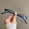 Vintage Retro Style Male Glasses Semi-Rimless Blue Light Blocking Glasses For Women High Quality Women'S Glass