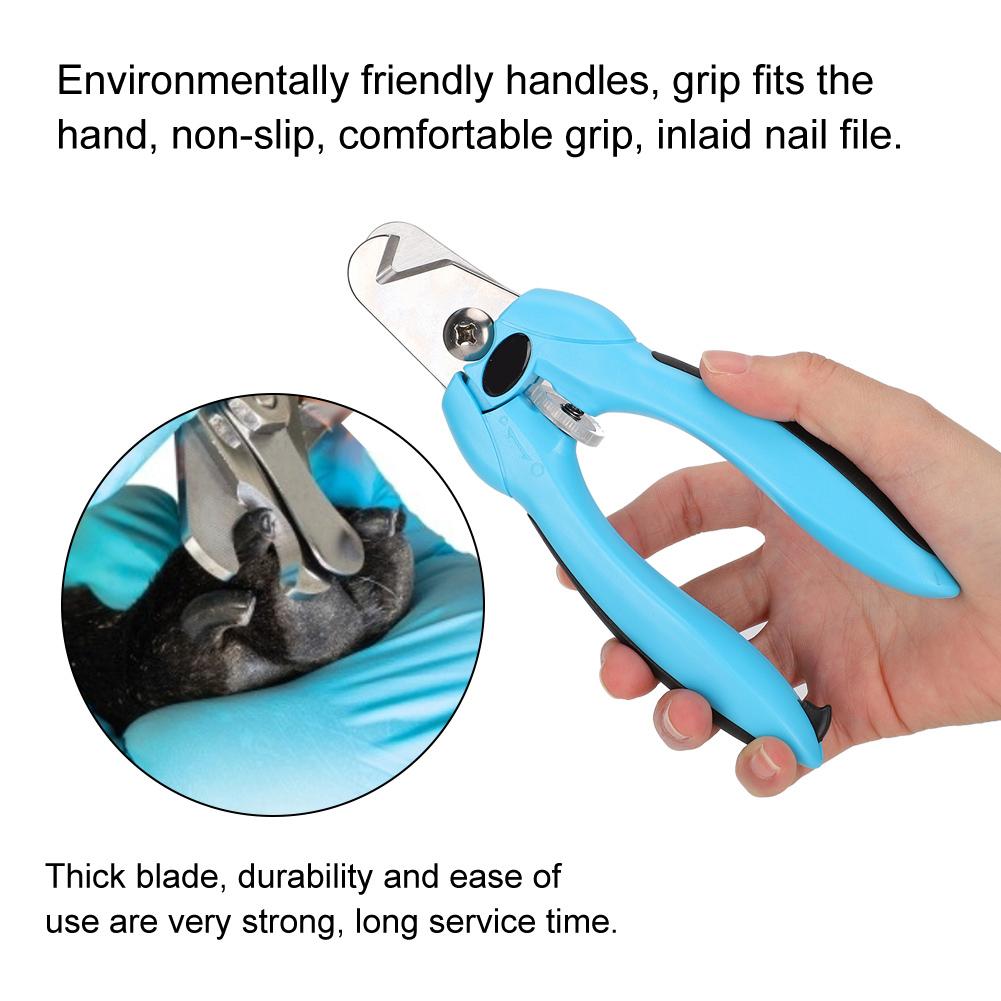 Haustier Hund Katze Universal Verstellbare Nagelschere Knipser Zubehör mit Komfortablem Griffblau