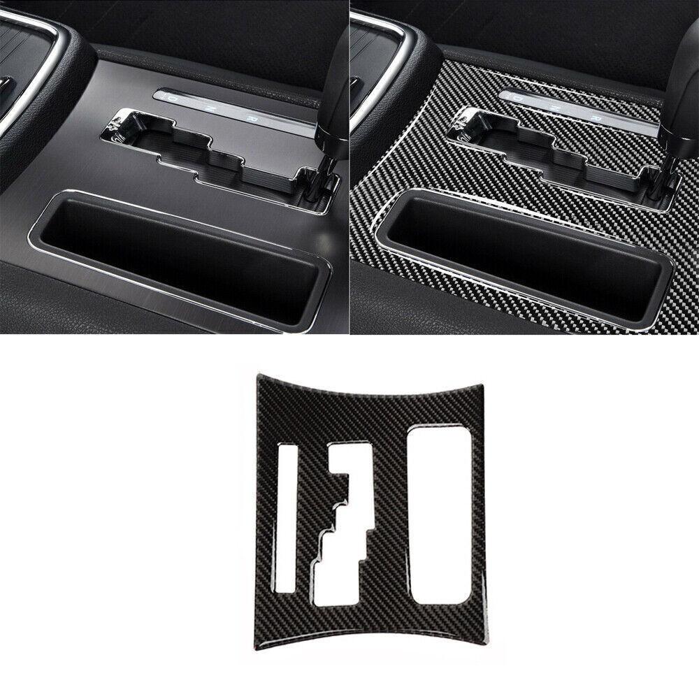 Carbon Fiber Console Gear Shift Panel Decor Trim Cover For Dodge Charger 2011-14