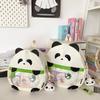 Cartoon Plush Panda Backpack With Bring The Same Panda Pendant Children For