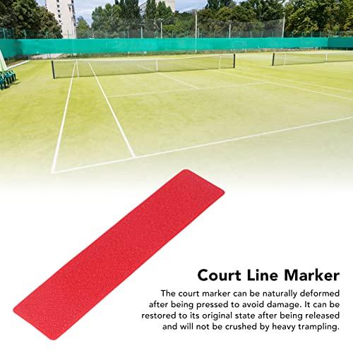 Acogedor Tennis Court Marker Kit, Durable Court Line Marker Kit for Pickleball and Basketball Courts (Red)