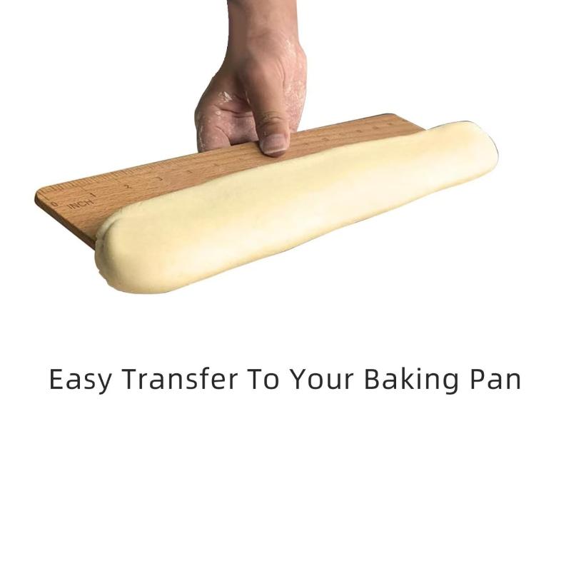 Wooden Transfer Peel 15 Inch French Bread Flipping Board Dual Scale Baking Tool for Pizza Oven Home Kitchen
