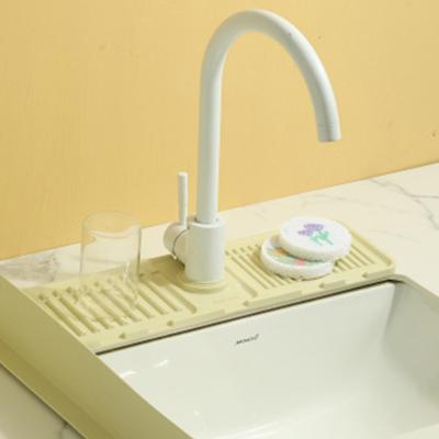 Küchenspüle Spritzschutz Silikon Wasserhahn Trockenmatte Spülschwamm Seifenhalter Badezimmerspüle Abtropfmatte Tropffänger Ablage AVE