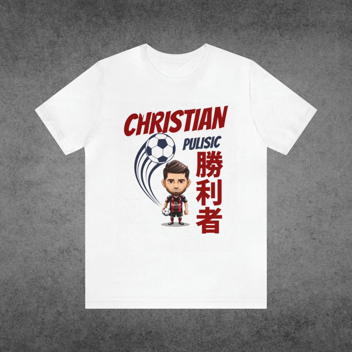 Christian Pulisic Chibi T-Shirt - Soccer Star Cartoon Tee L