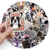 50pcs Cute French Bulldog Cartoon Stickers - Waterproof Pet Animal Decorations for Water Bottles