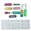 2PCS Word Resin Molds Silicone Keychain Epoxy Casting Mold for Key Fob Luggage Tag for DIY 2Pieces Crafts Pendant Making