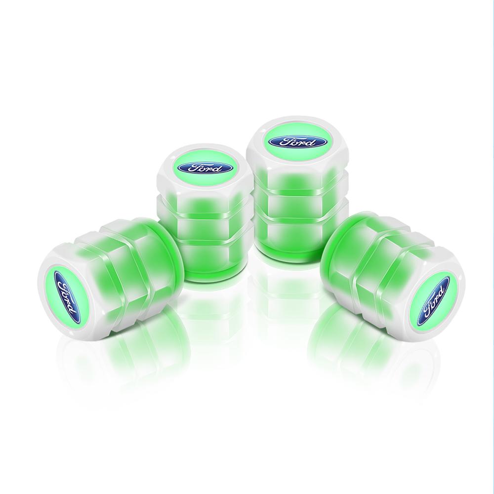 4Pcs Luminous Car Tyre Hub Caps Wheel Tire Valve Cover For Mustang Ford 2 3 4 5 MK 2 6 7 Ranger Fiesta Kuga Mondeo Fusion Taurus djzh66