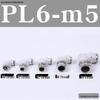 Pneumatic Tube Quick Connector: PL8-02, 4-M5, 6-01, 10-03, 12-04 Threaded Elbow