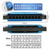 Harmonica East Top Blues pour Débutants et Acier Inoxydable C 10 20 ABS Chrome Bronze Phosphoreux Nettoyage Hermétique Bleu Convient pour et comme Cadeau pour