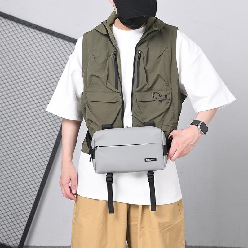 Multifunktionale Herren-Brusttasche Große Kapazität Reise-Umhängetasche Leichte wasserabweisende Nylontasche