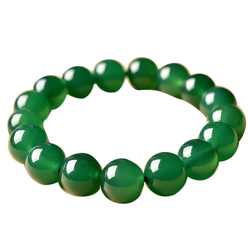 Natural Red Agate Chalcedony Bracelet with Lucky Buddhist Beads for Men and Women