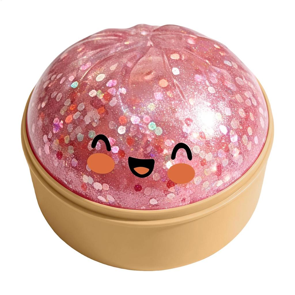 Colorful Bun Sensory Balls Giant Rainbow Dumpling-Shaped Stress-Relieving Ball Rare Pink Glittering Dumpling Soft Squeeze Toy