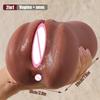 Male Masturbator Real Vagina Pocket Pussy with Two Hole Sucking Penis Sex Toys for Men Glans Stimulate Soft Silicone Vagina