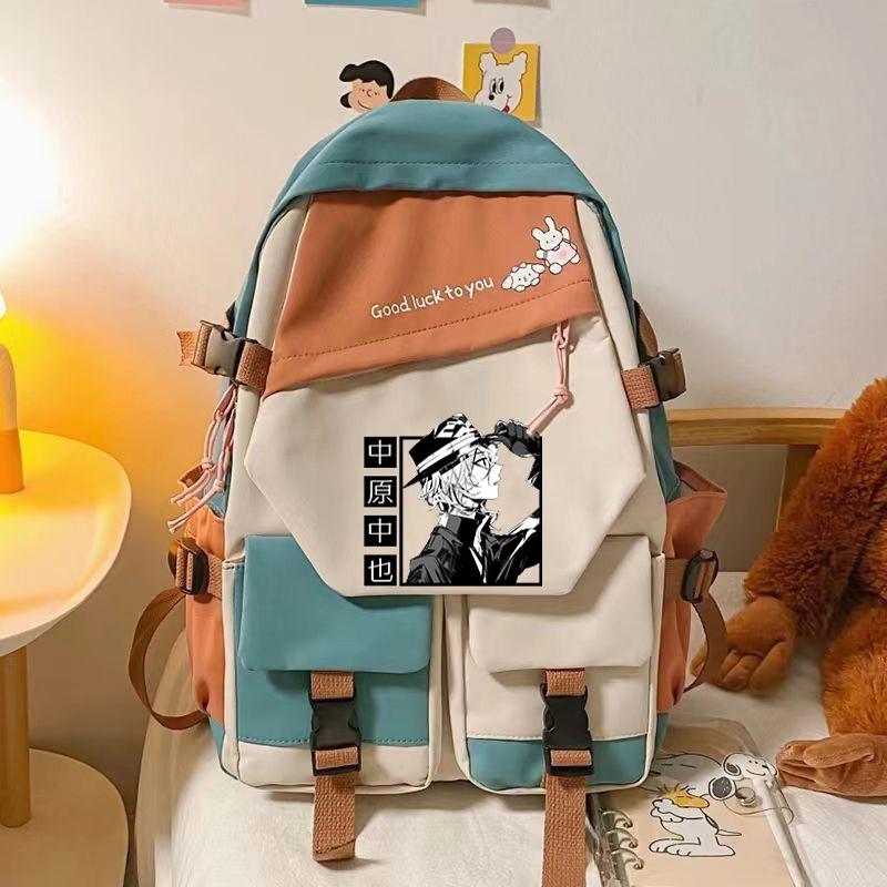 Wenhao Wild Dog Peripheral Printed Backpack Large Capacity Student Personalized School Bag