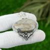 Wedding Gift For Her 925 Silver Natural Porcelain Jasper Gemstone Pendant
