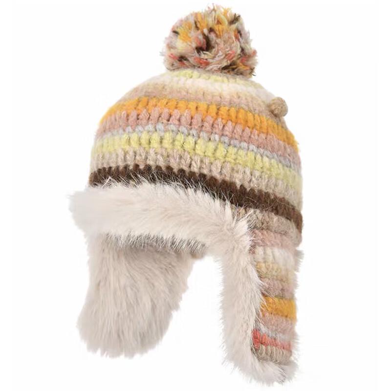 Kenmont KM-9488 Women s Warm Colorful Earflap Knit Hat 58cm