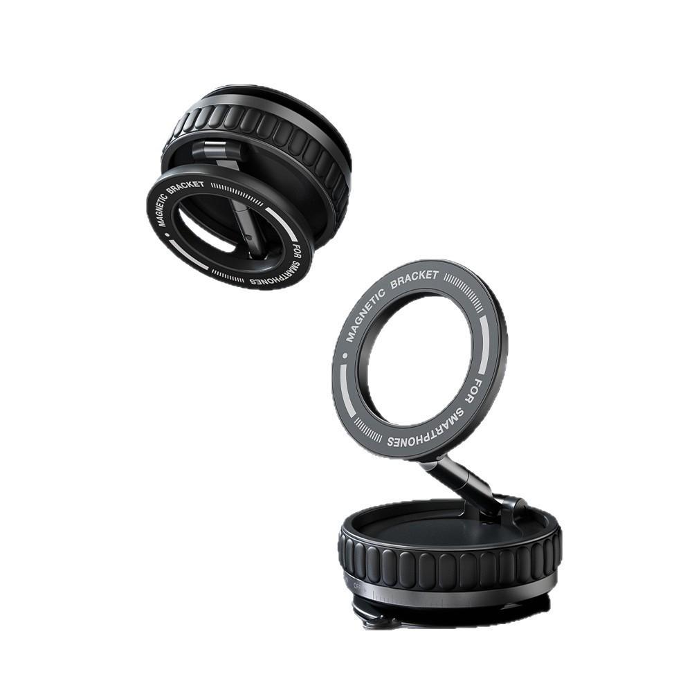 Car Rotating Adsorption Glass Vacuum Suction Cup Strong Magnetic Anti-shake Navigation Chasing Drama Lazy Folding Magnetic Mobile Phone Holder