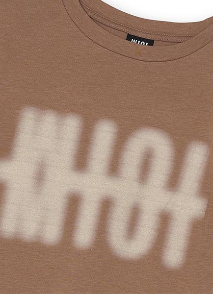 MTOT Raw-Hem Cropped T-Shirt (Beige)