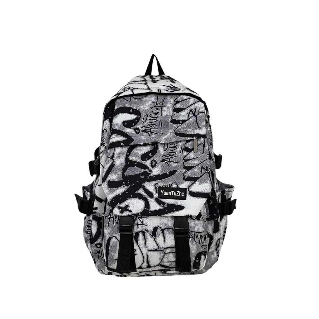 Zaino versione coreana ins trend Mori personalità versatile stampa graffiti grande capacità studenti delle scuole medie studenti universitari zaino